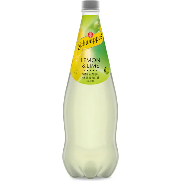 Schweppes Lemon Lime Natural Mineral Water Bottle 1.1L