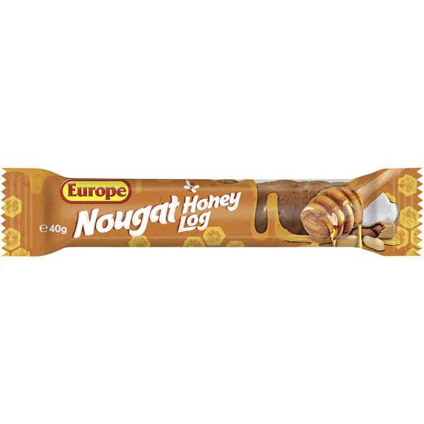 Europe Nougat Honey Log Chocolate Bar 40g