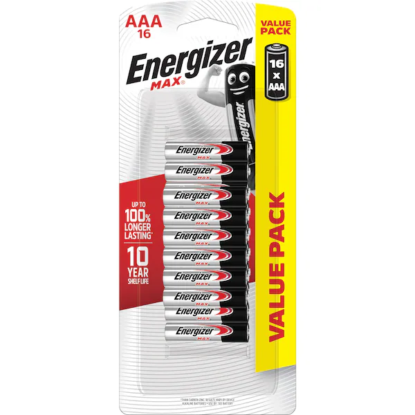 Energizer Max AAA Alkaline Batteries 16 pack