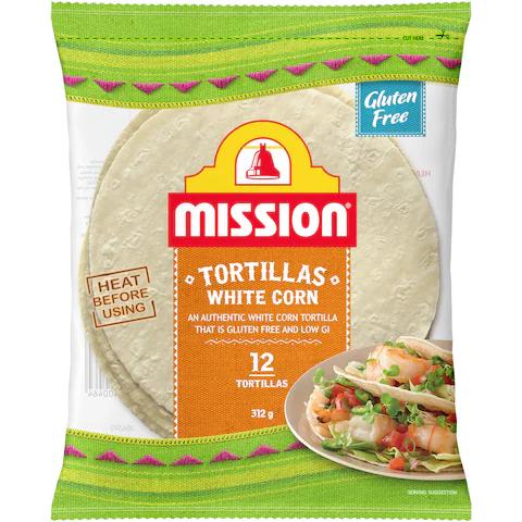 Mission White Corn Gluten-Free Tortillas 12 pack