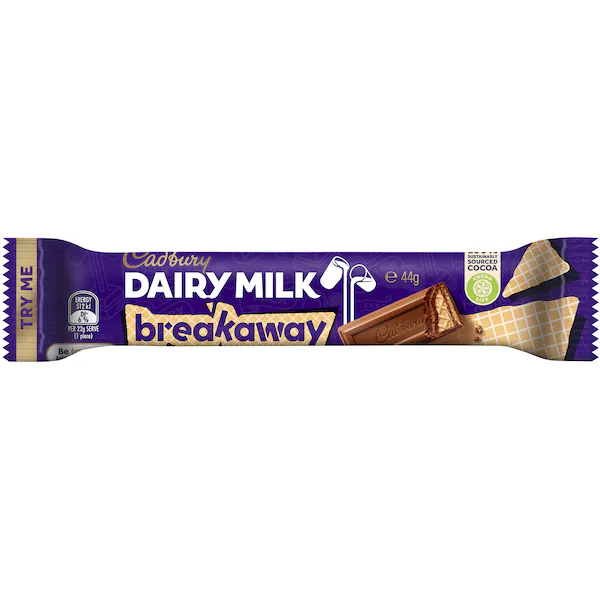 Cadbury Dairy Milk Breakaway Chocolate Bar 44g