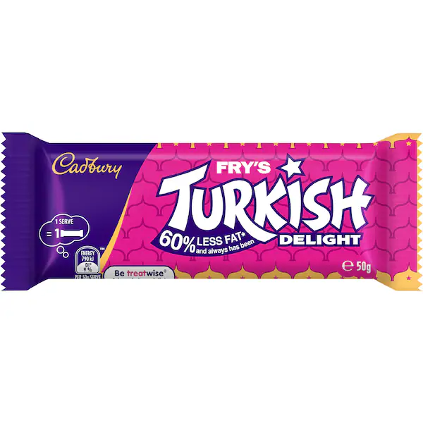 Cadbury Fry's Turkish Delight Milk Chocolate Bar 50g
