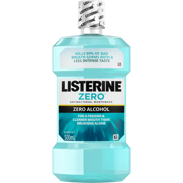 Listerine Zero Alcohol Antibacterial Mouthwash 500mL