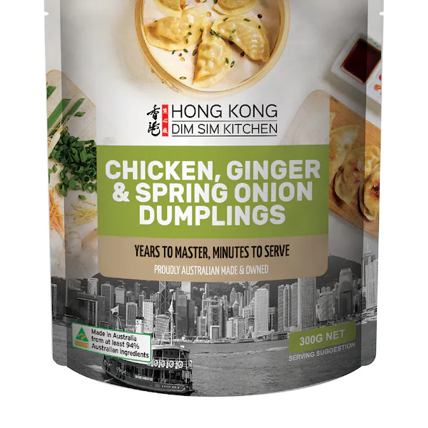 Hong Kong Dim Sim Kitchen Dumplings Chicken Ginger & Spring Onions 300g