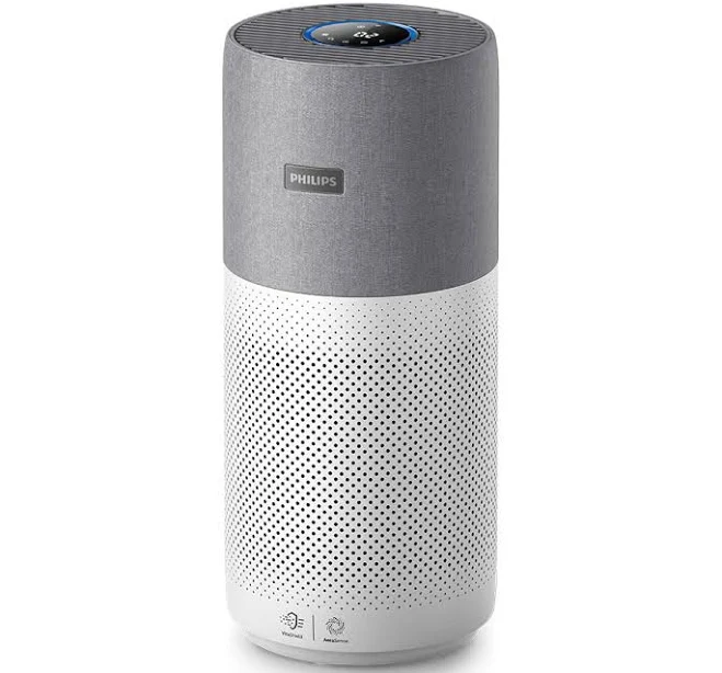 Philips Series 3000i Connected Air Purifier with Real Time Air Quality Feedback, Anti-Allergen, Combined HEPA + Carbon Filter Reduces Odours and Gases,Grey/White (AC3033/73)