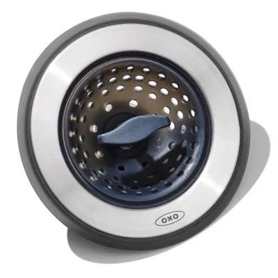OXO Good Grips 2-in-1 Sink Strainer and Stopper, Black
