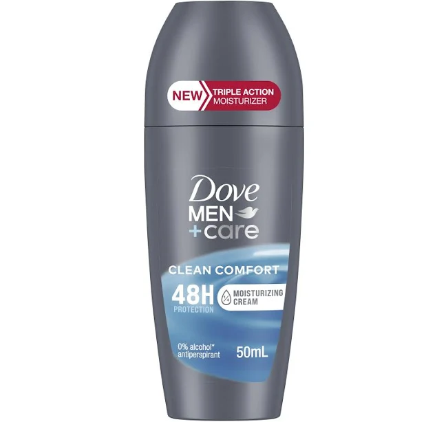 Dove MEN+CARE Dove Men+Care Antiperspirant Roll On roll-on for 48 hours of protection Clean Comfort With triple action moisturising technology 50 ml