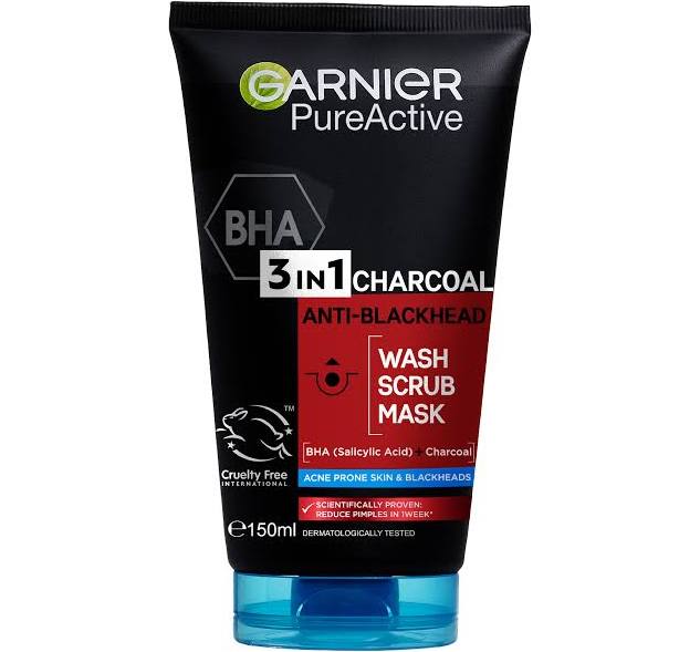 Garnier Pure Active Intensive Charcoal 3-in-1 Wash 150ml