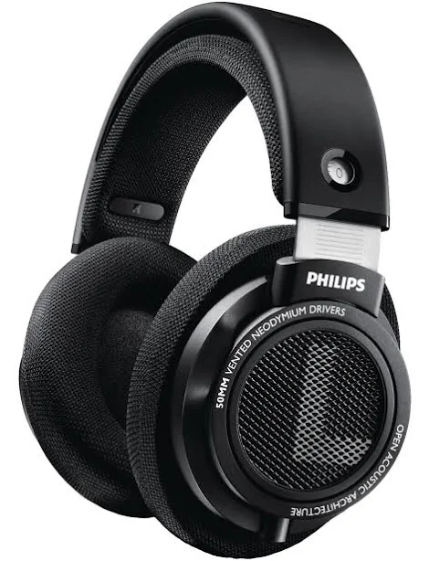 Philips SHP9500 HiFi Precision Stereo Over-Ear Headphones (Black)
