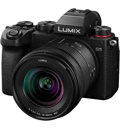 Panasonic LUMIX S5 24.2MP 4K S Series Full Frame Mirrorless Digital Camera Kit with C4K/4K 60p/50p Video Recording, Dual I.S. 2 and 20-60mm F3.5-5.6 Lens (DC-S5KGN-K)