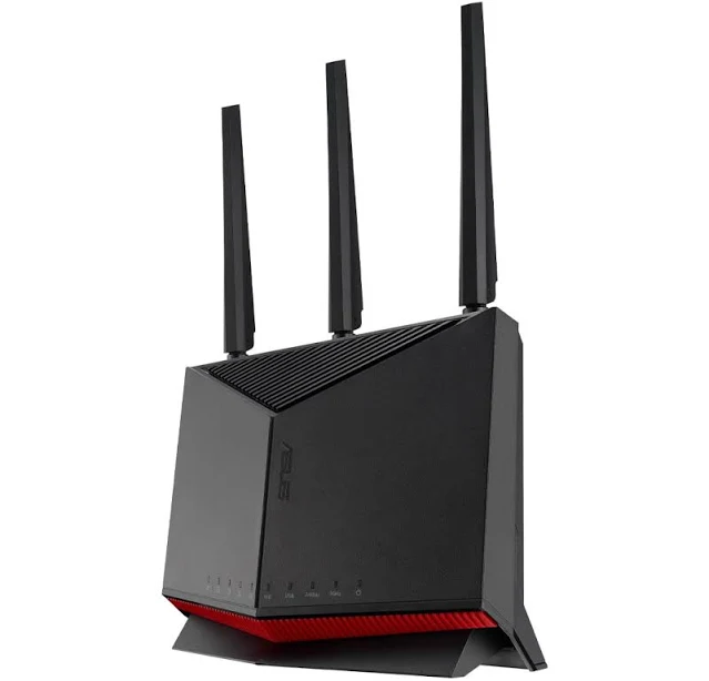 ASUS RT-BE86U Dual-Band WiFi 7 Router, Supports 4096-QAM, Multi-Link Operation (MLO), AI WAN Detection, AiMesh Support, Subscription-Free Network Security, and Comprehensive VPN Features