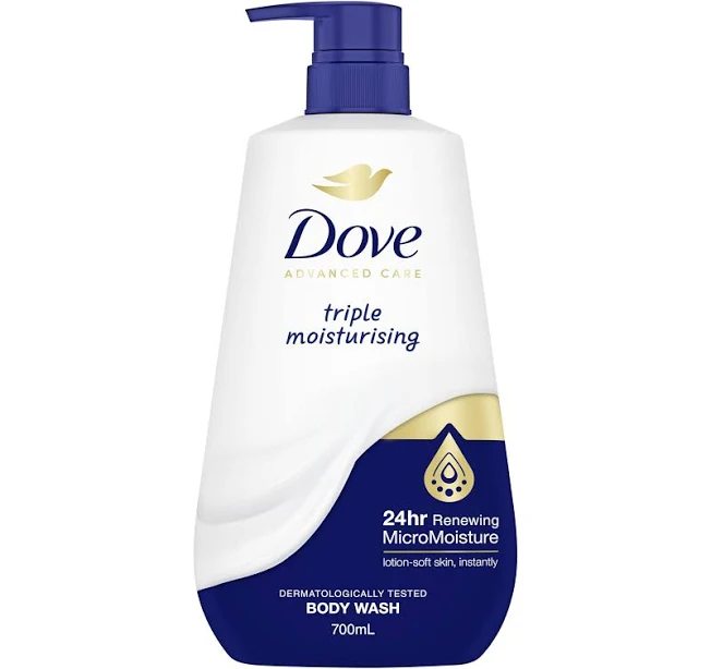 Dove Advanced Care Triple Moisturising Body Wash 700 mL