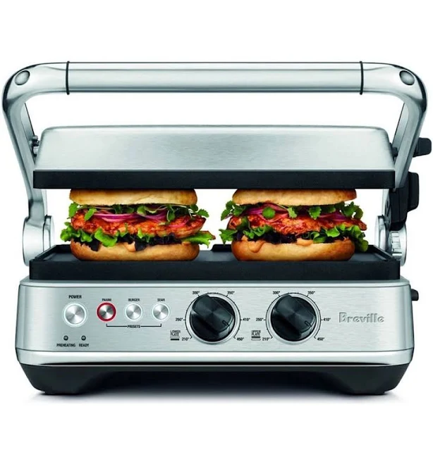 Breville the Sear & Press Grill, Brushed Stainless Steel, BGR710BSS