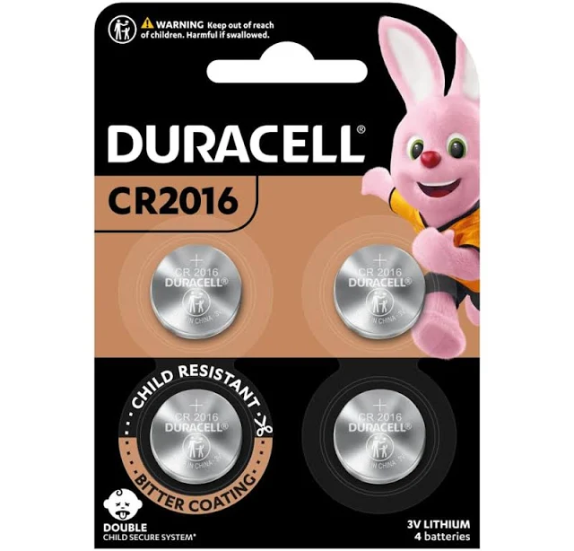 Duracell Specialty Lithium Coins 2016, 4 Pack Batteries