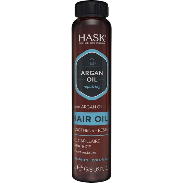 HASK Argan Repairing Shine Oil for all hair types, colour safe, gluten-free, sulfate-free, paraben-free - 1 59 mL Bottle