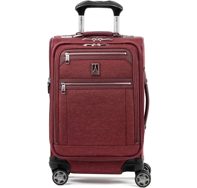 Travelpro Platinum Elite Softside Expandable Luggage, 8 Wheel Spinner Suitcase, USB Port, Fits up to 15" Laptop, Men and Women, Business Plus, Vintage Grey, Carry-On 21-Inch, Platinum Elite Softside