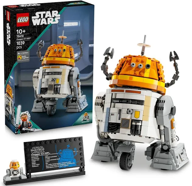 LEGO® Star Wars: Ahsoka Chopper (C1-10P) Astromech Droid 75416 Buildable Toy Model Kit for Kids, Playful Build-and-Display Set, Birthday Present or Holiday Toys for Boys, Girls and All The Family