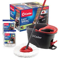 O-Cedar Easywring Spin Mop & Bucket With 2 Extra Refills