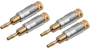 Clicktronic Premium Speaker Banana Plug (4-Pieces)