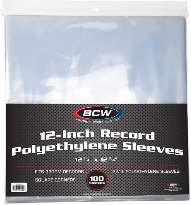 BCW Polyethylene Record Sleeve 12" (100-pack)