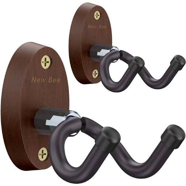 New Bee (2-Pack) V-Shaped Guitar Wall Mount Hanger for Acoustic Guitars
