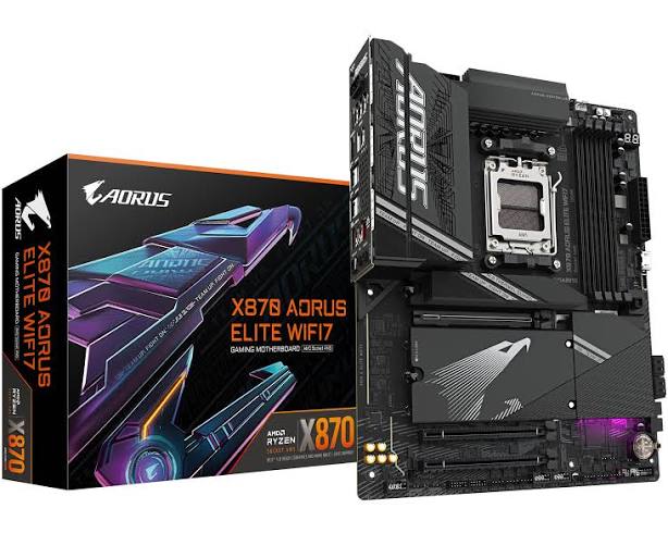 Gigabyte X870 AORUS ELITE WIFI7 AMD AM5 ATX Motherboard 4x DDR5~256GB,3x PCIe x1 -