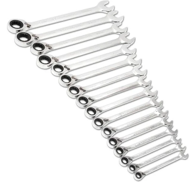 Gearwrench 12 Point Reversible Ratcheting Combination Metric Wrench 16-Pieces Set