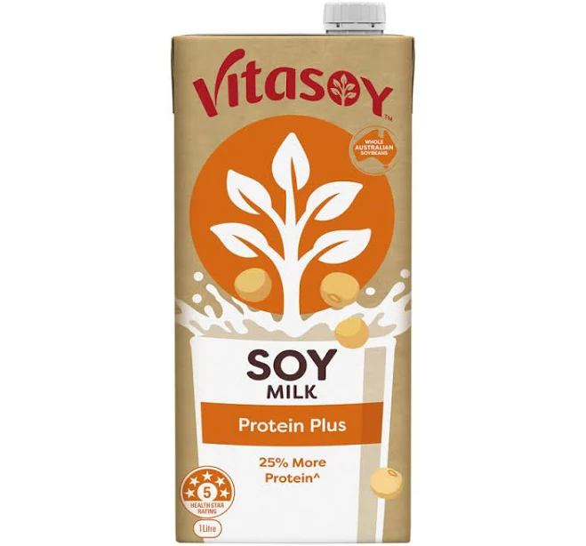 Vitasoy UHT Protein Plus Soy Milk 1 Litre, (Pack of 12)