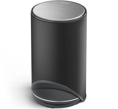 Joseph Joseph Arc 10L Slimline Pedal Bin with Easy Push Pedal, Liner Pocket, Soft-Close Lid, Fingerprint-Proof, Removable Inner Bucket, Stainless Steel