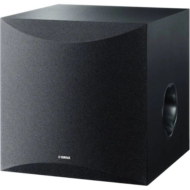Yamaha NS-SW100 Subwoofer Speaker with 100W Output Power and Twisted Flare Port, Black