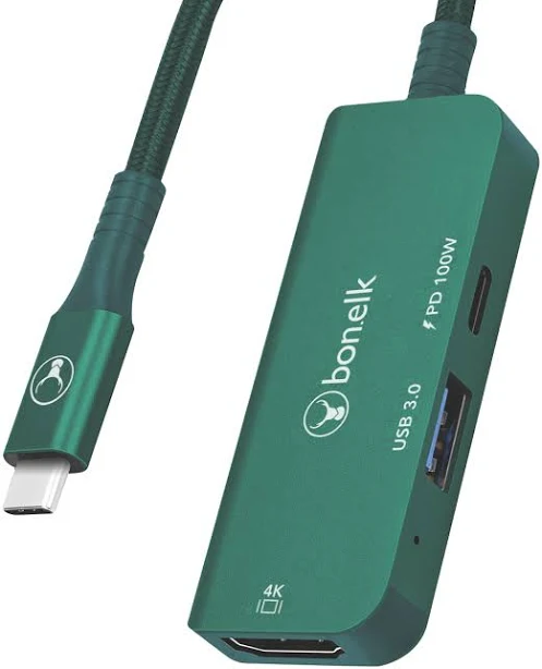 Bonelk Long-Life 3in1 Multiport Hub (Green)