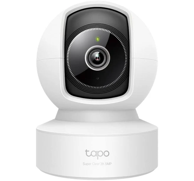 Tapo TP-Link Pan/Tilt AI Home Security Camera, 3K, 5MP, 360°, Free AI Motion Tracking, Two-Way Audio, Voice Control, Night Vision, Baby Monitor, Person Pet Detection and Notifications (Tapo C230)
