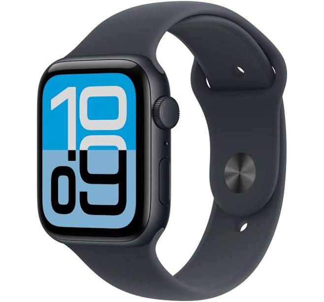 Apple Watch SE (3rd Gen) [GPS, 44mm] Midnight Aluminium Case with Midnight Sport Band - [M/L] - Fitness and Sleep Trackers, Heart Rate Monitor, Always-On Display, Water Resistant
