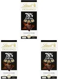 LINDT & SPRUNGLI Excellence Dark 78% Cocoa, 100 g (Pack of 3)