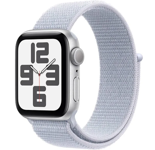 Apple Watch SE GPS 40mm Silver Aluminium - Blue Cloud Sport Loop