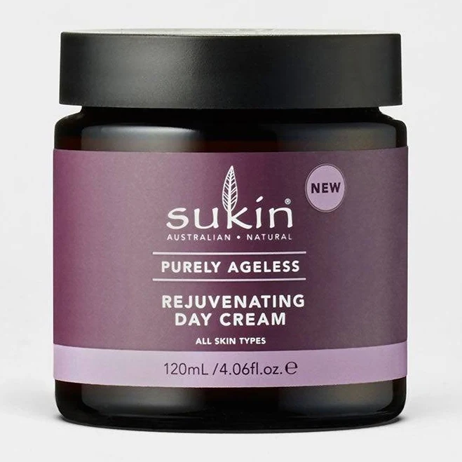 Sukin Purely Ageless Day Cream 120mL, Visibly Firmer Skin After 14 Days, Anti-Wrinkle Formula with Pure Ribose & White Hibiscus, Clinically Tested, Australian Made & Owned, Vegan, Cruelty-Free